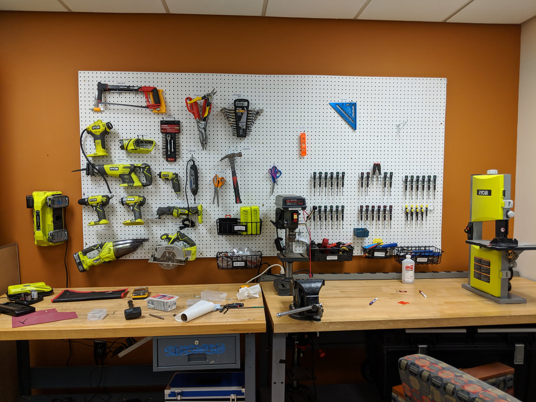 Picture of the lab's tool bench